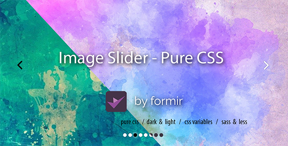 Image Slider - Pure CSS carousel with dark mode & fullscreen / less / sass  Css  Tabs And Sliders