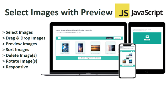 Images Select & Drag and Drop with Preview - JavaScript    