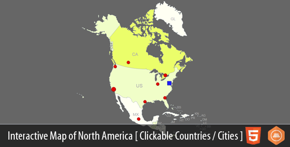 Interactive Map of North America    