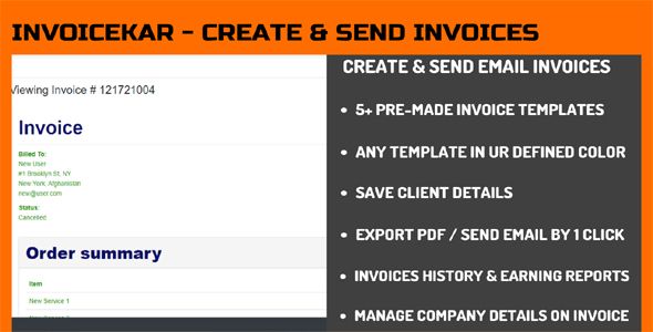 InvoiceKar - Invoice Management System - Create & Send Invoices by Email    