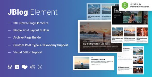 JBlog Elements - Magazine & Blog Add Ons for Elementor & WPBakery Page Builder    