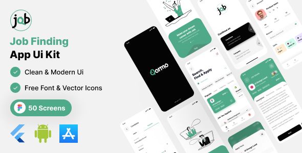JQB - Job Finding Flutter App Ui Kit    
