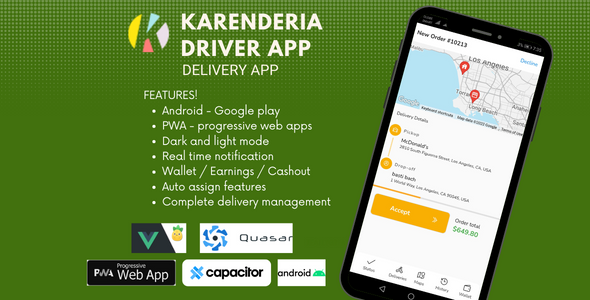 Karenderia Driver App   Mobile Full Applications, Native Web