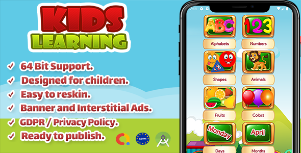 Kids Learning ABC Android  Mobile Full Applications