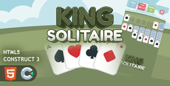 King Solitaire HTML5 Construct 3 Game image
