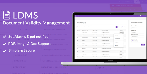 LDMS -  Document Validity Manager    