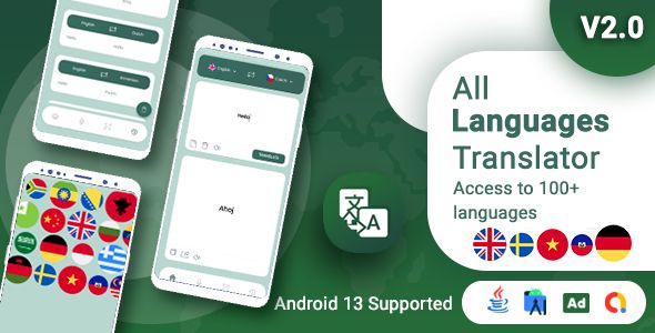 Language Translator App - Android Multi Language Translation App image