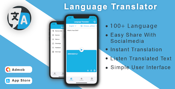 Language Translator & OCR Scanner ( Image to Text ) - iOS App Source Code iOS  Mobile 