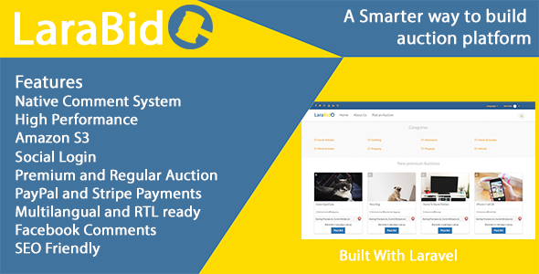 LaraBid - A Laravel PHP Auction Platform  Miscellaneous  