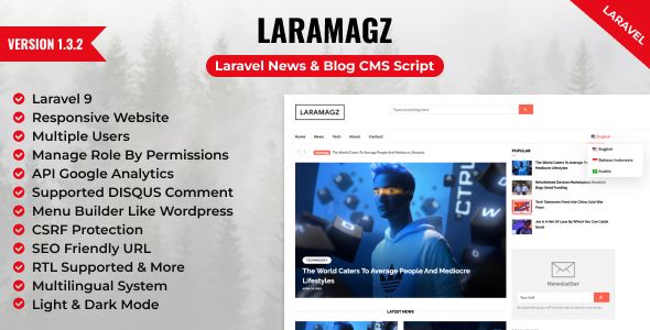 Laramagz - Laravel News & Blog CMS Script  Miscellaneous  