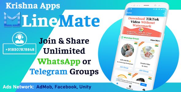 LineMate- Unlimited WhatsApp & Telegram Groups Link    