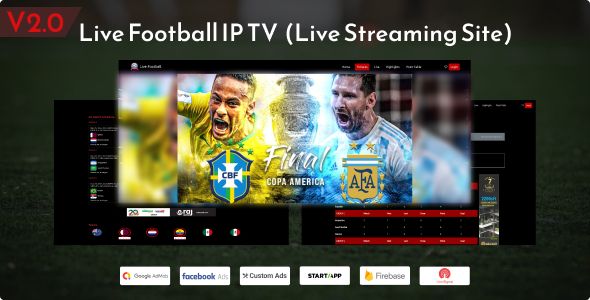 Live Football IP TV (Live Streaming Site)- AdSense, Facebook    