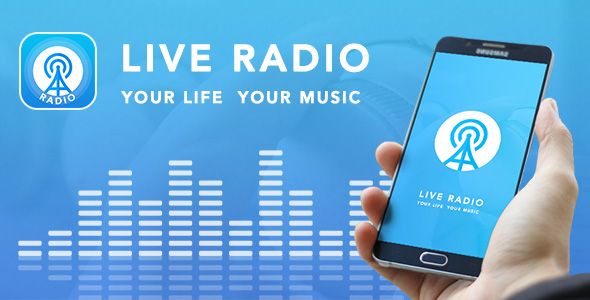 Live Radio with material design    