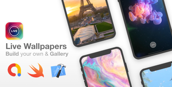 Live Wallpapers iOS - Full app template with over 25 wallpapers - Build mode to create Live Photos iOS  Mobile 