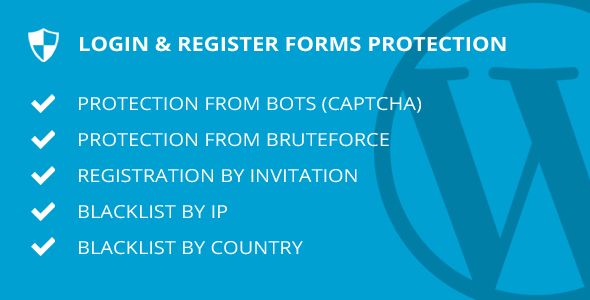 Login & Register forms protection - WordPress plugin    