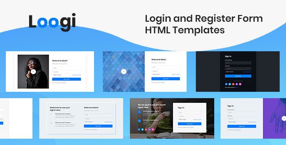 Loogi - Login and Register Form HTML Templates    