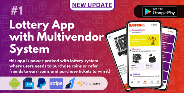 Lottery System | Redeem Prizes | App + Admin + Seller + Website    