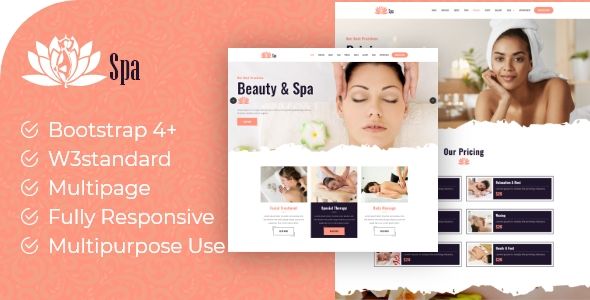 Lotus Spa - Beauty Creative HTML5 Template    