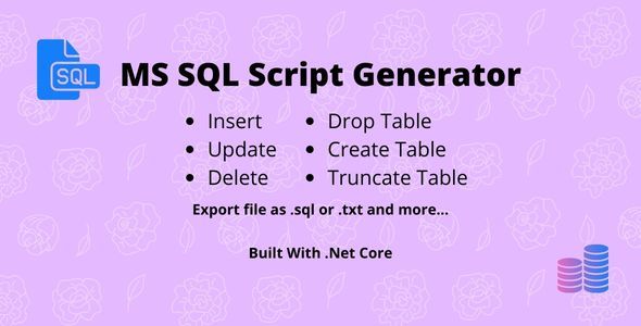 MS SQL Script Generator    