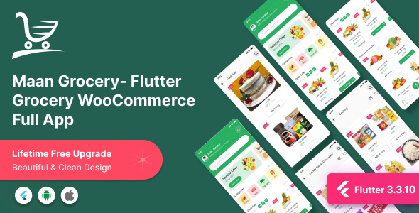 Maan Grocery Flutter Woocommerce  Full app Flutter  Mobile 