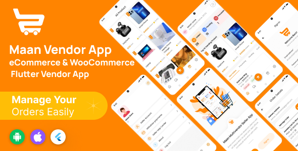 Maan Vendor - Flutter   WooCommerce Vendor  App Flutter  Mobile 