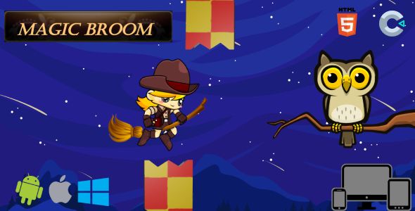 Magic Broom | Construct 3 | HTML Game Android  Mobile Games