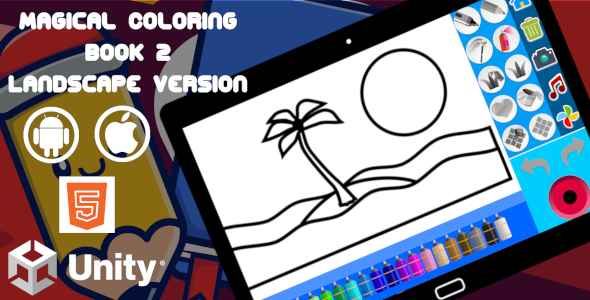 Magical Coloring Book 2 - Landscape Version | Unity Project For Android and iOS And WebGL Unity  Mobile Games, Native Web