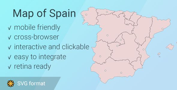 Map of Spain - code.market