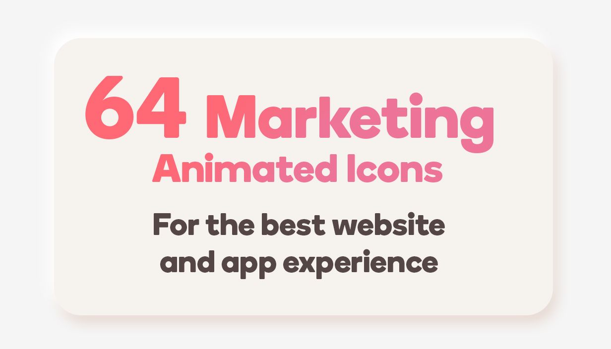 Marketing Animated Icons Set - Wordpress Lottie JSON SVG - 1