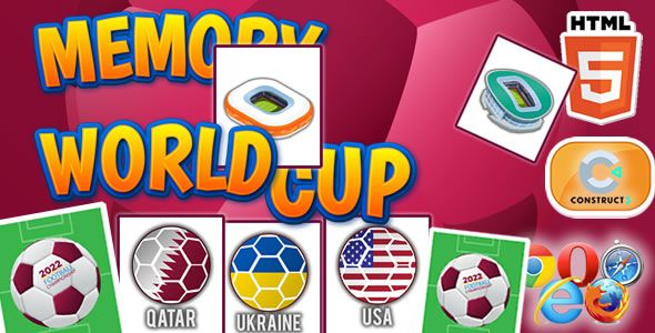 Memory World Cup - HTML5 Game (Construct 3)    Games