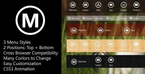 MetroNav - Metro Navigation Bar ver. CSS    
