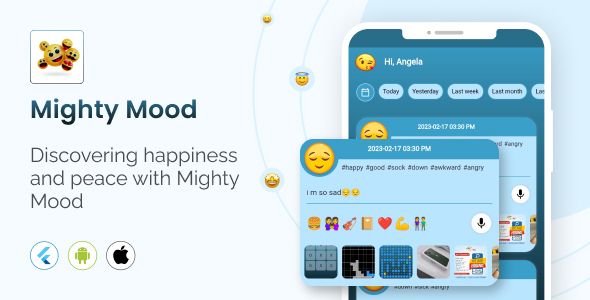 Mighty Mood - Flutter Mood Tracker App Flutter  Mobile 