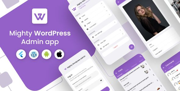 MightyAdmin - Flutter admin app for wordpress admin Flutter  Mobile 