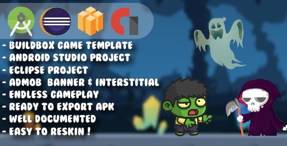 Mini Zombie Boy - Android Studio & Buildbox Game Template (64bit) Android  Mobile Games