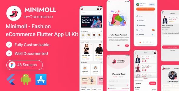 Minimoll - Fashion eCommerce Flutter App Ui Kit Flutter  Mobile 
