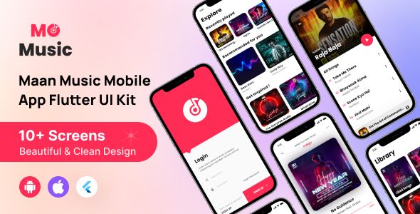 Mo Music- Flutter UI Kit    