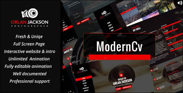 Modern CV Personal Portfolio WordPress Theme WordPress Creative, Portfolio