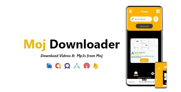 Moj Downloader - Moj Videos & Mp3 Downloader | ADMOB, FAN, APPLOVIN, FIREBASE, ONESIGNAL Android  Mobile Full Applications