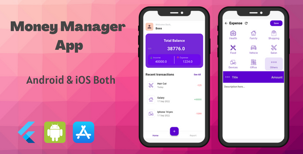 Money Expense Manager App | Android & iOS    