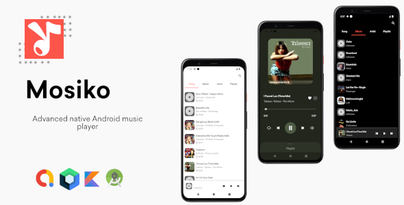 Mosiko - Advanced native Android music player Android  Mobile Full Applications