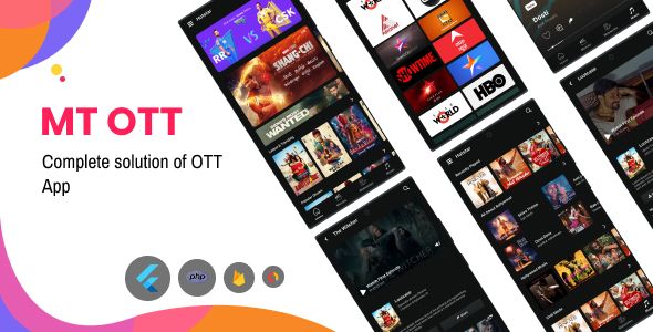 Mtt Ott - Ott app with webseries and music -UI & UX Flutter  Mobile Templates