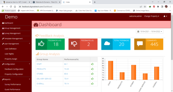 Multi-vendor Feedback/Survey System in MVC C#    