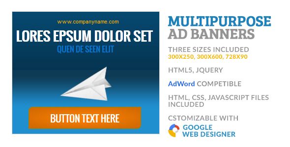 Multipurpose GWD HTML5 Ad Banner 2    