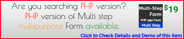 Multi-Step-Form - PHP Multi Step Multipurpose Ajax Form