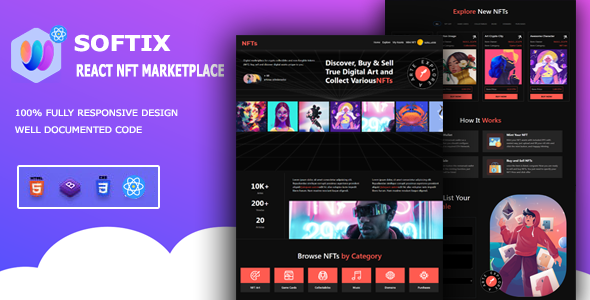 NFT Softix – NFT Marketplace with React js    