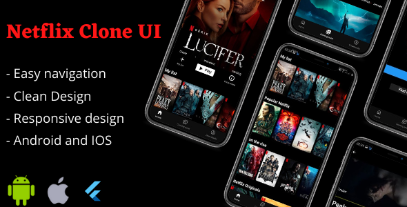 Netflix Clone App Flutter UI Flutter  Mobile Templates