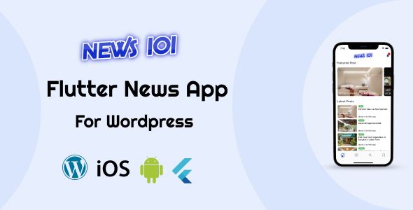 News101- Flutter News mobile App for WordPress Flutter  Mobile Full Applications