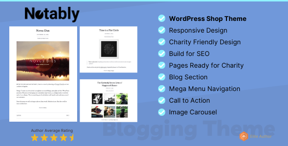 Notably - A WordPress Blogging Theme WordPress Blog Magazine, Personal  