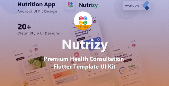 Nutrizy | Premium Health Consultation Flutter Template UI Kit    