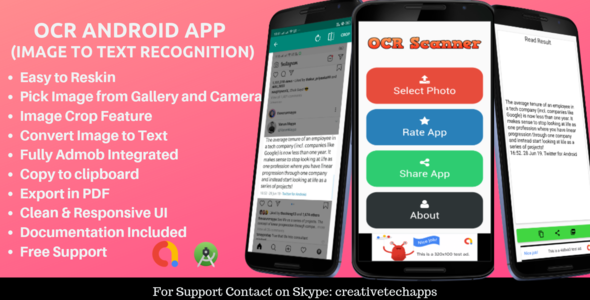 OCR Scanner - Image to Text Recognition Android App    